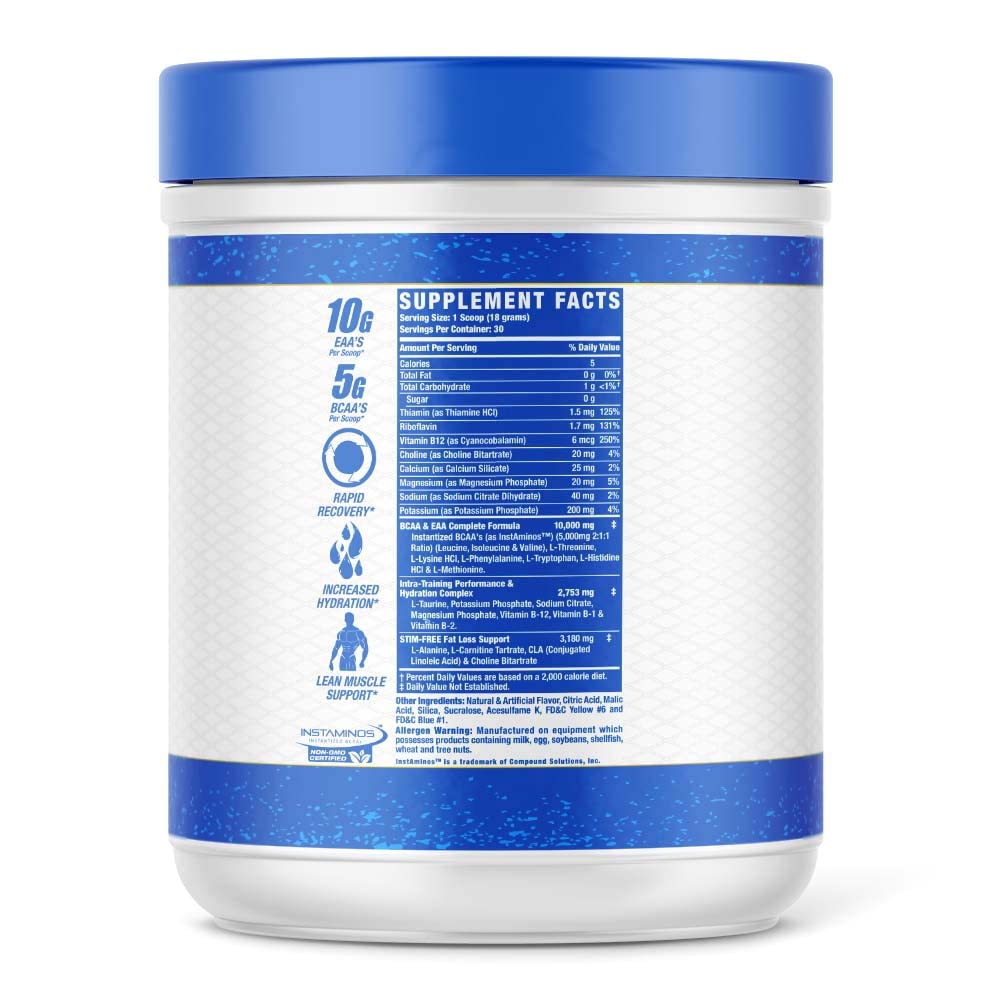 Ronnie Coleman Amino-Tone scoop dispensing amino acids for quick recovery