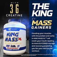 Ronnie Coleman King Mass XL ingredients list shows creatine and glutamine included.