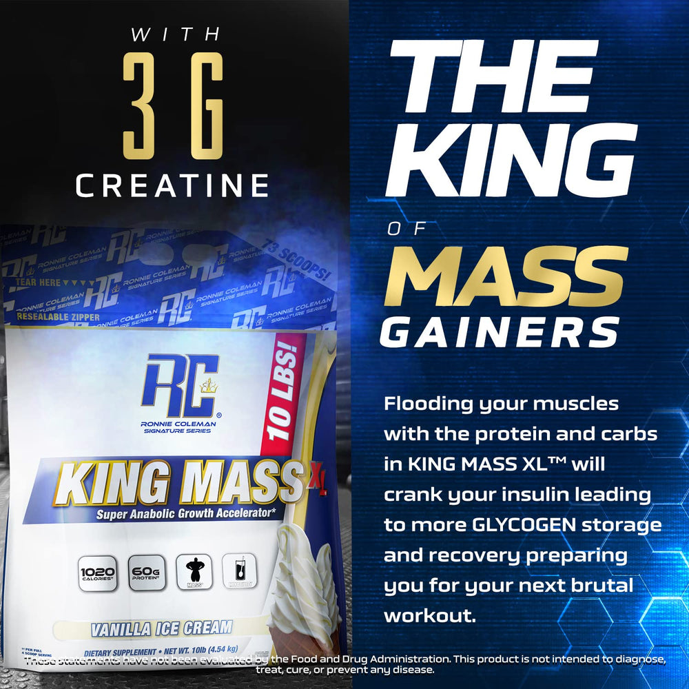 Mixing bottle with King Mass XL dissolving smoothly into a creamy shake.
