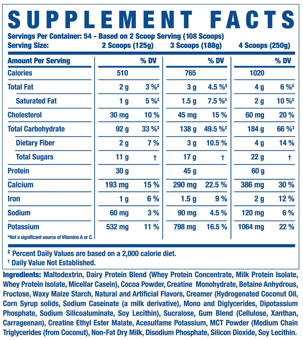 Ronnie Coleman King Mass XL packaging details and size