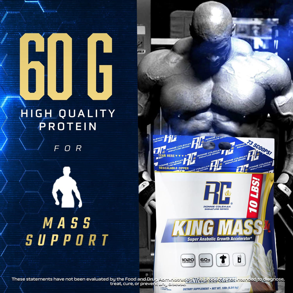 Ronnie Coleman King Mass XL pour milkshake with dark chocolate flavor