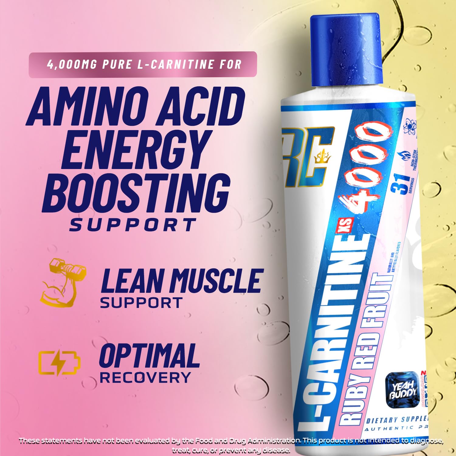 Ronnie Coleman L-Carnitine XS 4000 Liquid pour shot for quick dosing