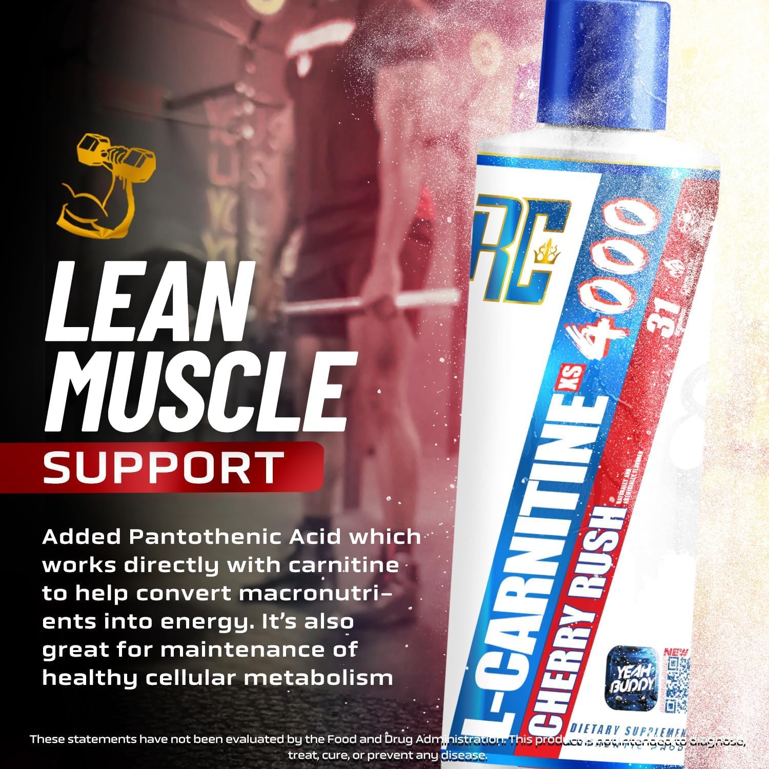 Pouring Ronnie Coleman L-Carnitine XS 4000 liquid for easy serving on the go.
