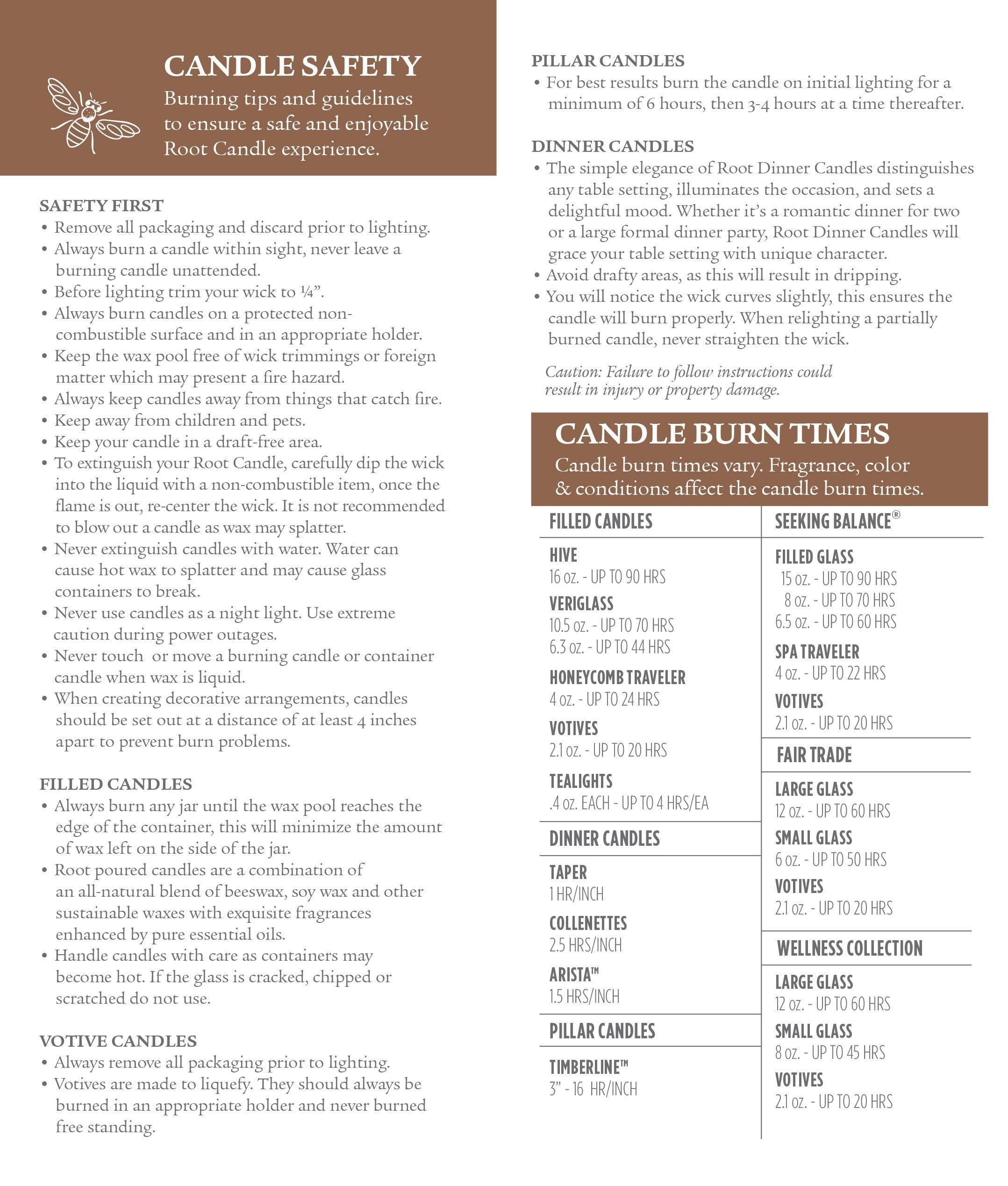 Root Candles Seeking Balance candle offers up to 66 hours of fragrance.