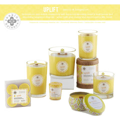 Lemon and bergamot scent from Root Candles Seeking Balance fills room