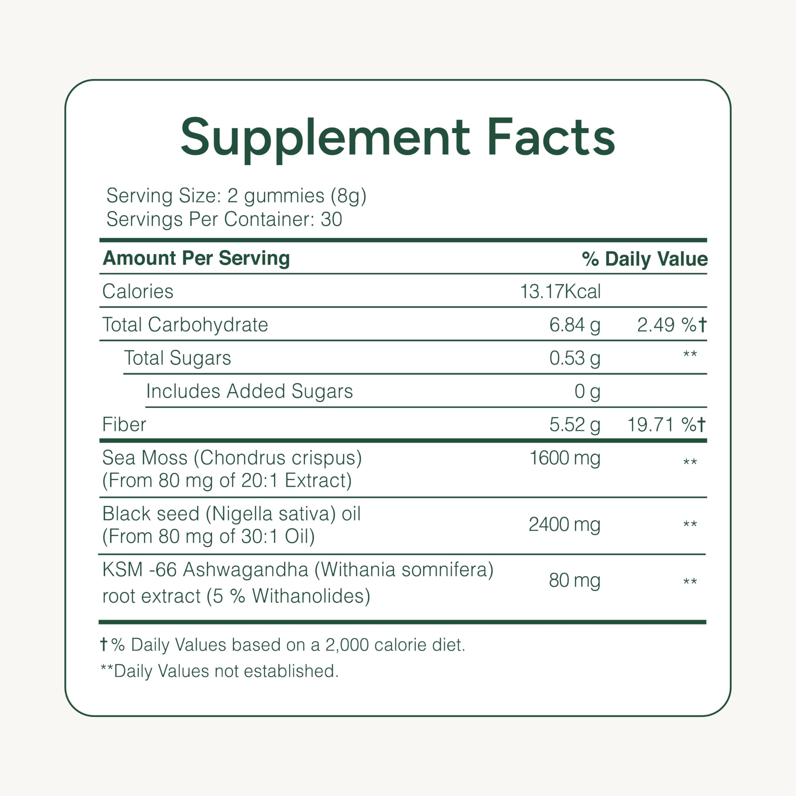 ROOT LABS Sea Moss Gummies glossy jar emphasizes vegan and non-GMO claims.