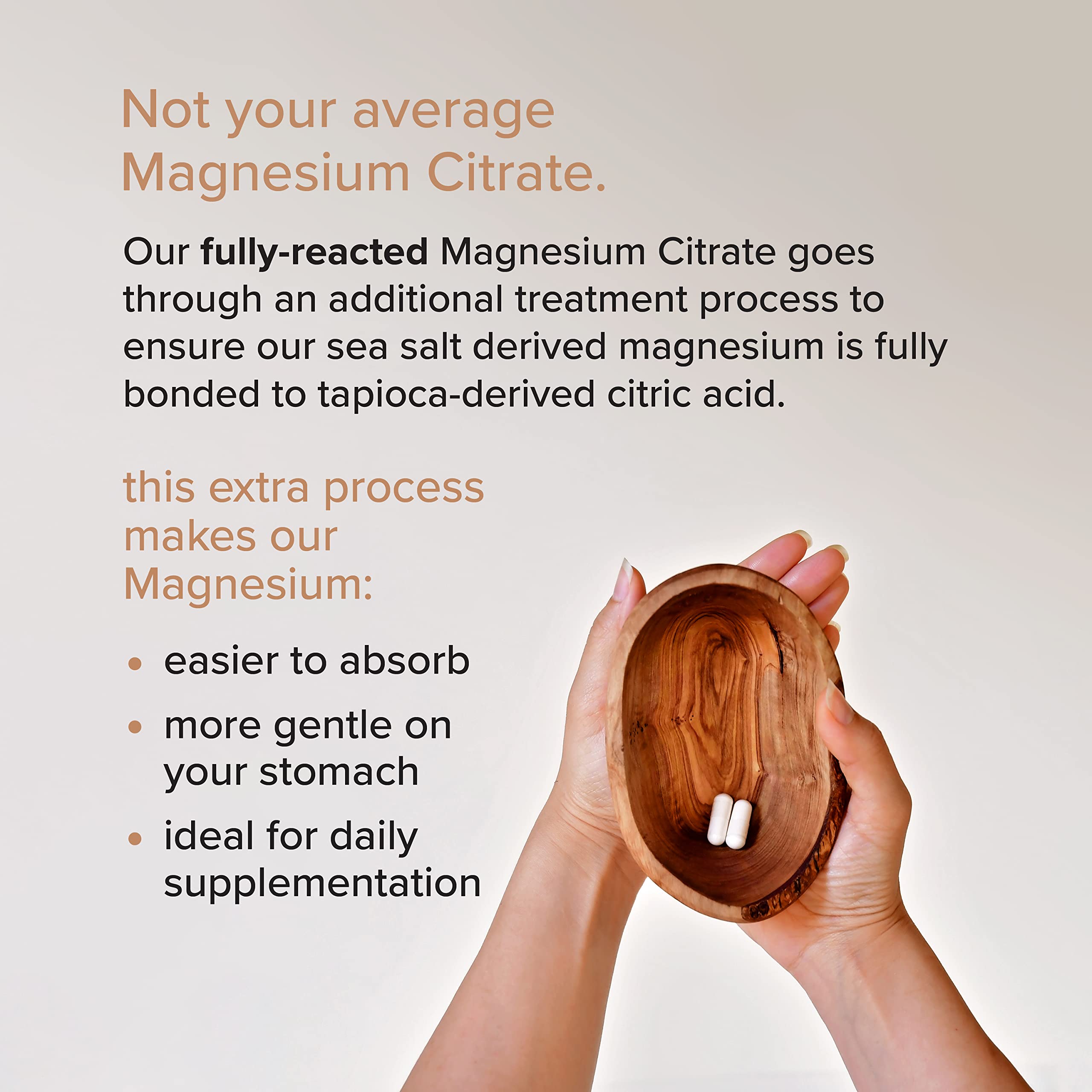 Rootcha magnesium zinc capsules designed for easy swallowing and daily mineral support.
