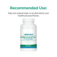 Rootcology NAC bottle with clean surface supports easy daily routine.