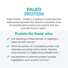 Rootcology Paleo Protein Vanilla shake glass ready to enjoy a tasty vanilla shake.
