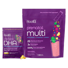 Root'd Prenatal DHA bottle pour for easy daily dosage
