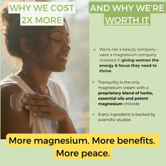 Rooted In magnesium cream close-up shows rapid absorption into the skin.