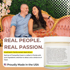 Rooted In magnesium cream label detail highlighting Ashwagandha and adaptogens.