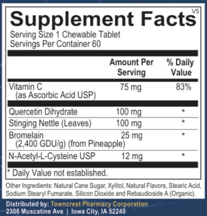 Flexible dosing: Hist Assist Jr tablets can be used as needed.