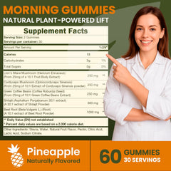 Gummies enriched with green coffee bean extract for natural wakefulness and focus