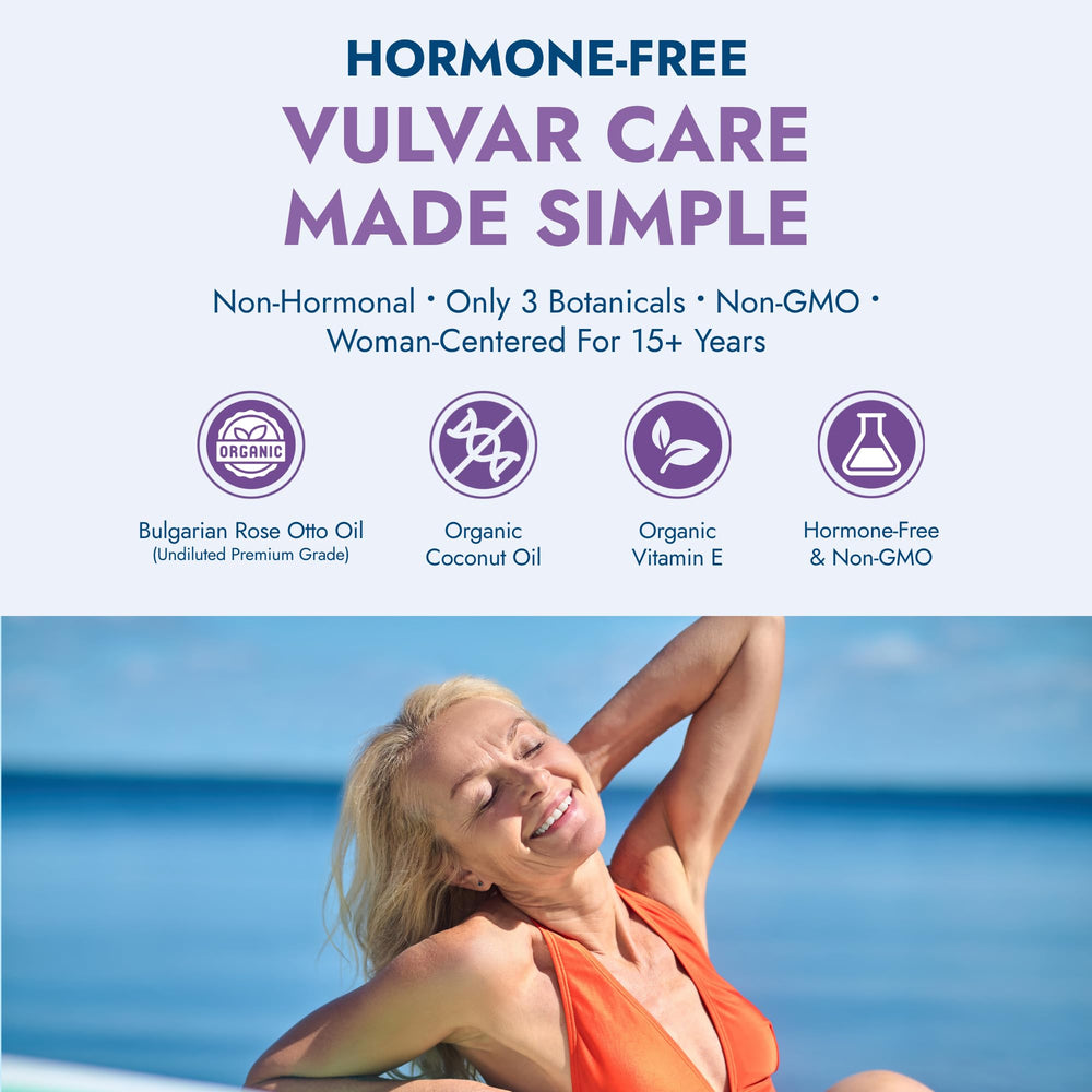 Rootganic Down There Oil lightweight formula absorbs quickly for all-day comfort.