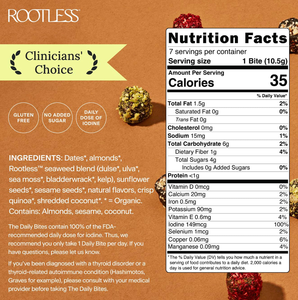 Rootless Seaweed Daily Bites Coconut Chai close-up texture highlighting whole-food ingredients
