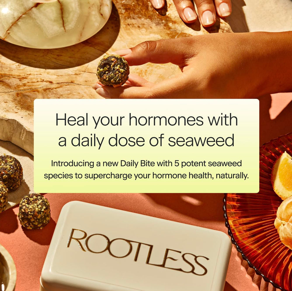 Rootless Seaweed Daily Bites Coconut Chai serving bite ready for daily use