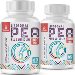 Rosmolo liposomal PEA luteolin bottle highlights enhanced absorption for daily use.