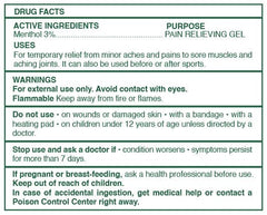 Ross D’Elen green menthol gel 450g jar delivers a cooling feel on the skin.