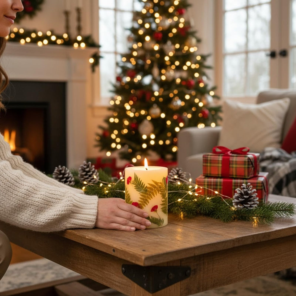 Rosy Rings Frosted Fir living room ambience complements modern interiors