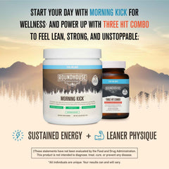 Daily-use scoop beside a glass ready for hydration.