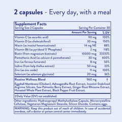 Routine Wellness Hair Growth Pill Capsule: individual capsule highlights easy supplementation.
