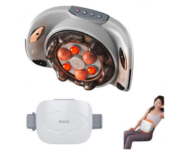 ROUYIL Electric Abdominal Massager front view showing deep kneading action for comfort