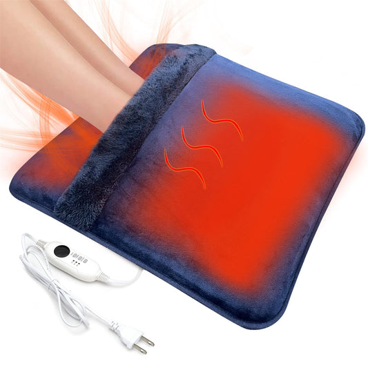 ROWARMSEY double-sided foot warmer front view showing plush fabric for quick warmth