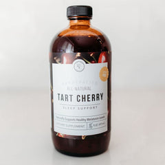Rowe Casa Organics tart cherry sleep support displayed on kitchen shelf