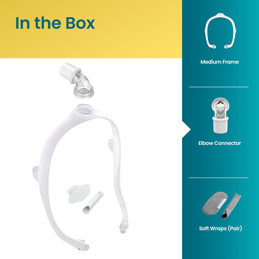 Roya Medical Dream Wear elbow connector enabling flexible mask movement.