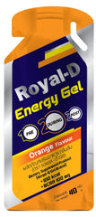 Royal-D Energy Gel orange packet ready for fast energy during workouts.