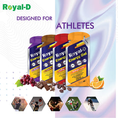 Royal-D Energy Gels orange flavor close-up highlighting flavor and fast energy