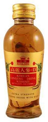 Royal King Ginseng Honey Drink with Root bottle showing real root pieces for authentic energy and flavor.