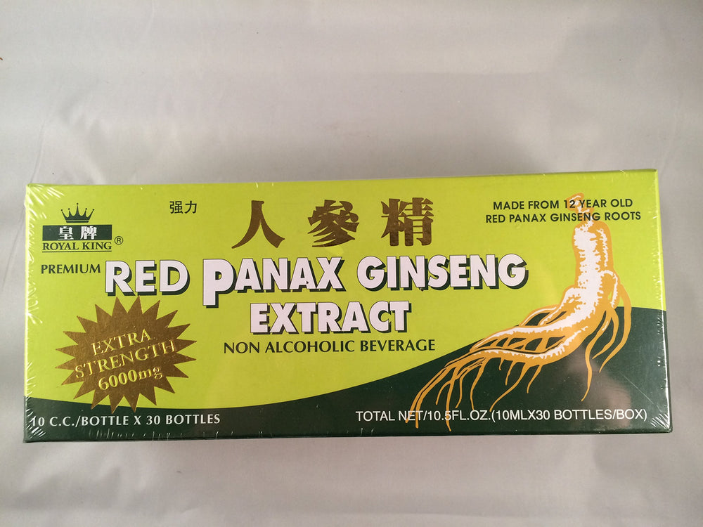 Royal King red Panax ginseng packaging highlights premium extract for daily vitality.