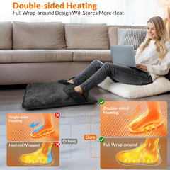 ROZEEYUU foot warmer close-up of two-layer heating for fast, even heat
