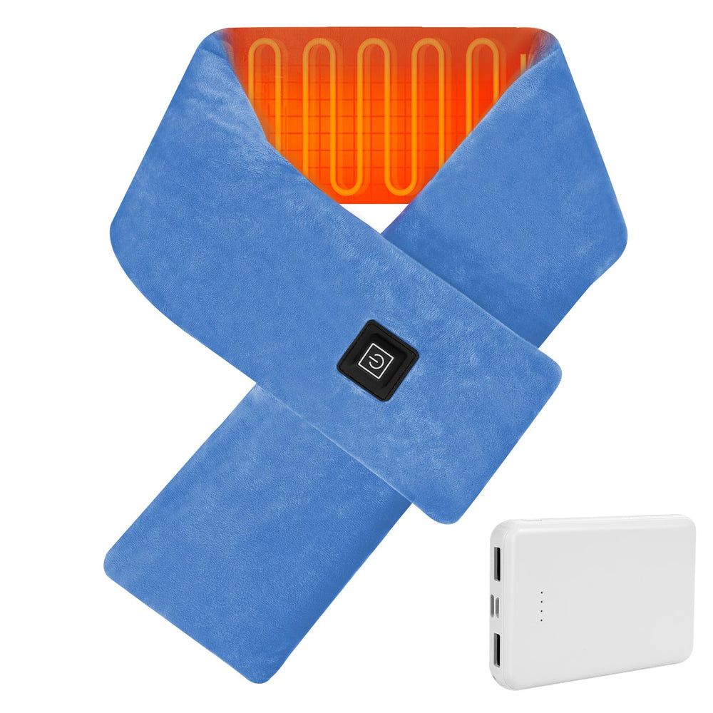 ROZEEYUU Rechargeable Neck Heating Pad in a hero shot demonstrates cordless warmth for travel.