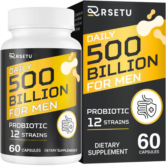 RSETU Probiotics for Men bottle front for daily gut support