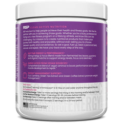 RSP Nutrition AminoLean acai scoop suggests acai energy boost.