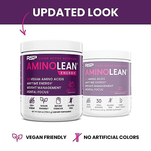 AminoLean label close-up highlighting natural caffeine and EAAs for performance support