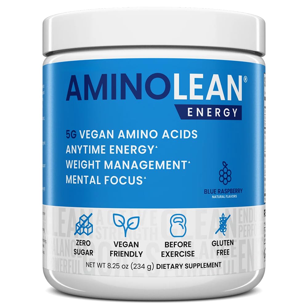RSP Nutrition AminoLean preworkout tub ready for training with clean energy.