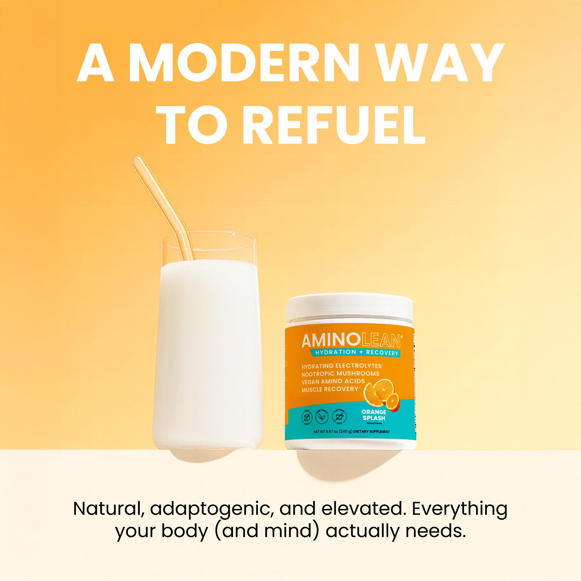 A close view of AminoLean Recovery mixer facilitating quick post-workout recovery.