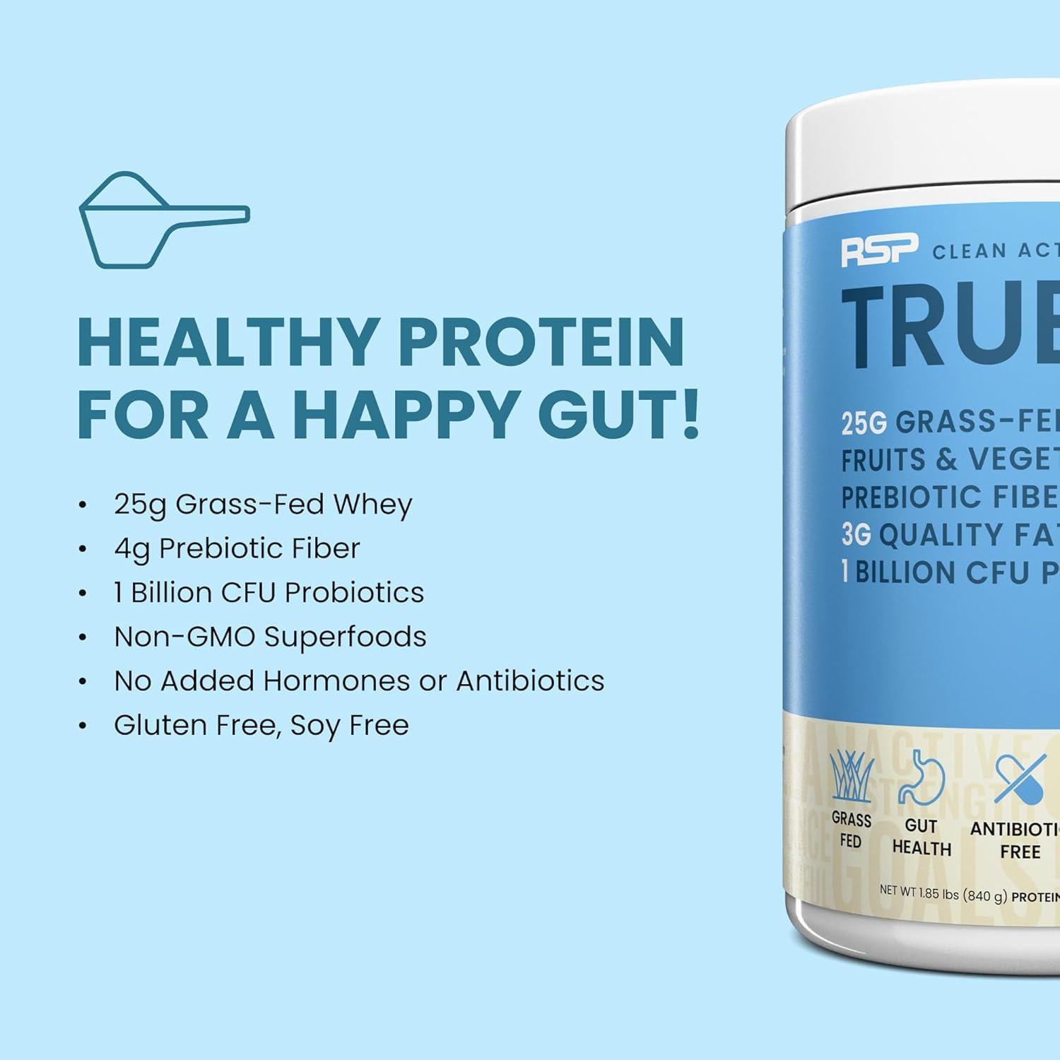 RSP TrueFit organic greens and fruits blend image with superfoods.