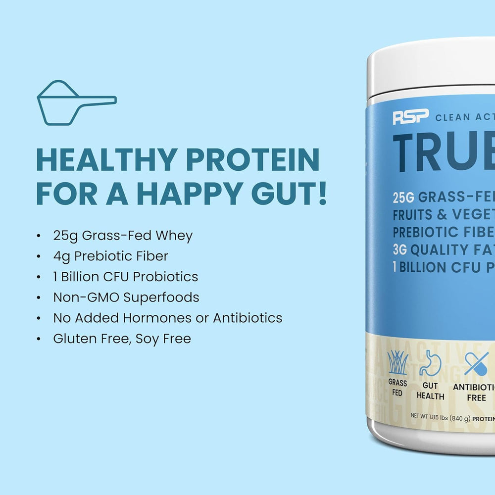 RSP TrueFit organic greens and fruits blend image with superfoods.