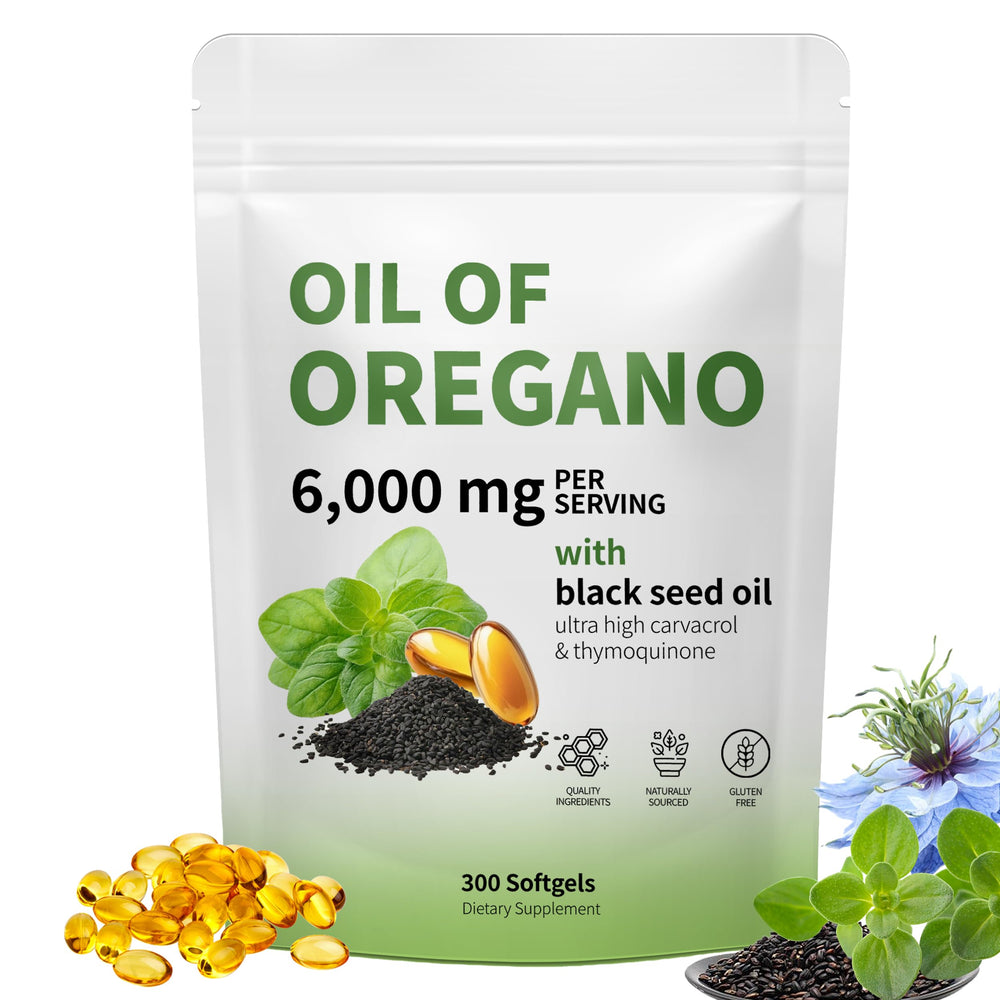 RTQSU Oil of Oregano with Black Seed Oil bottle front for daily immune support.