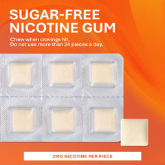 Rugby Polacrilex 2mg gum sugar-free label emphasizes a healthier choice during quit attempts.
