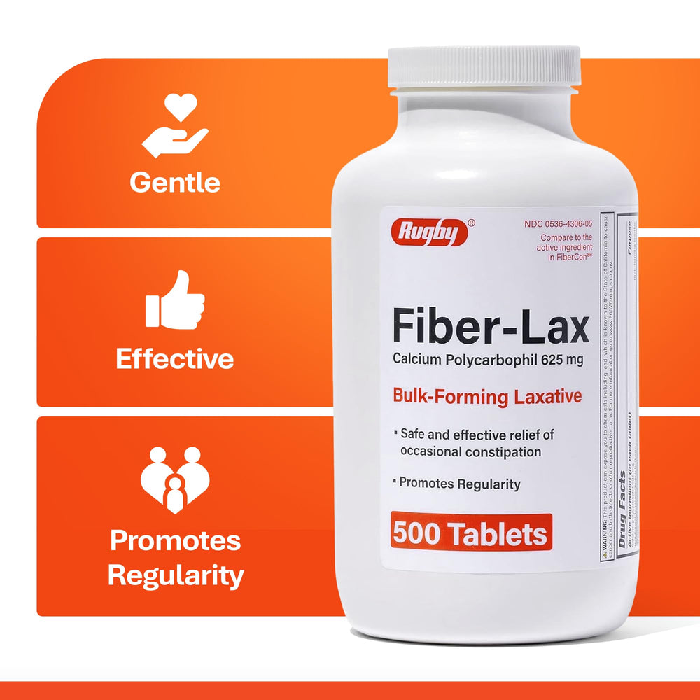 Rugby Laboratories Fiber-Lax dosage scene showing adult use