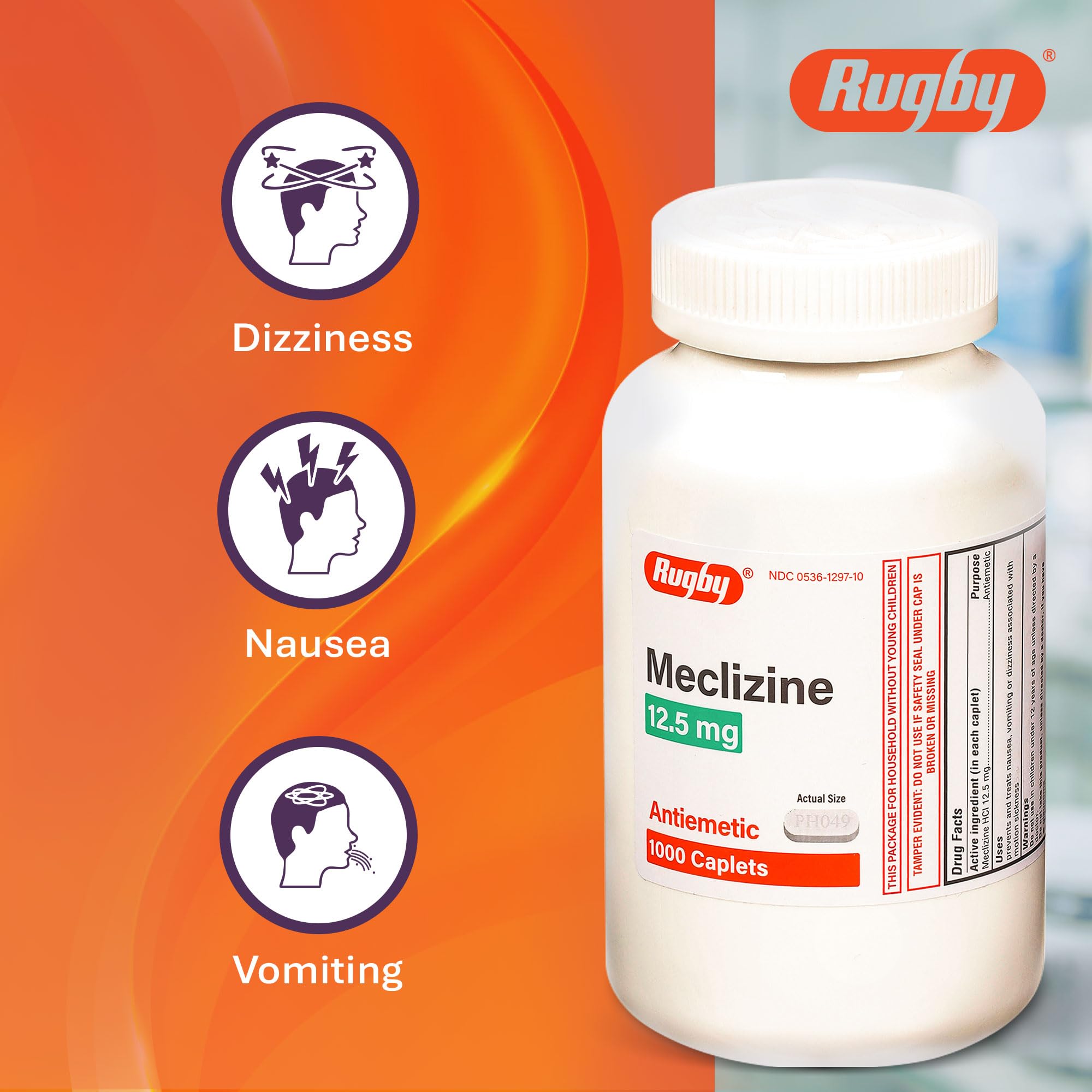 Meclizine caplets in a purse for easy travel access