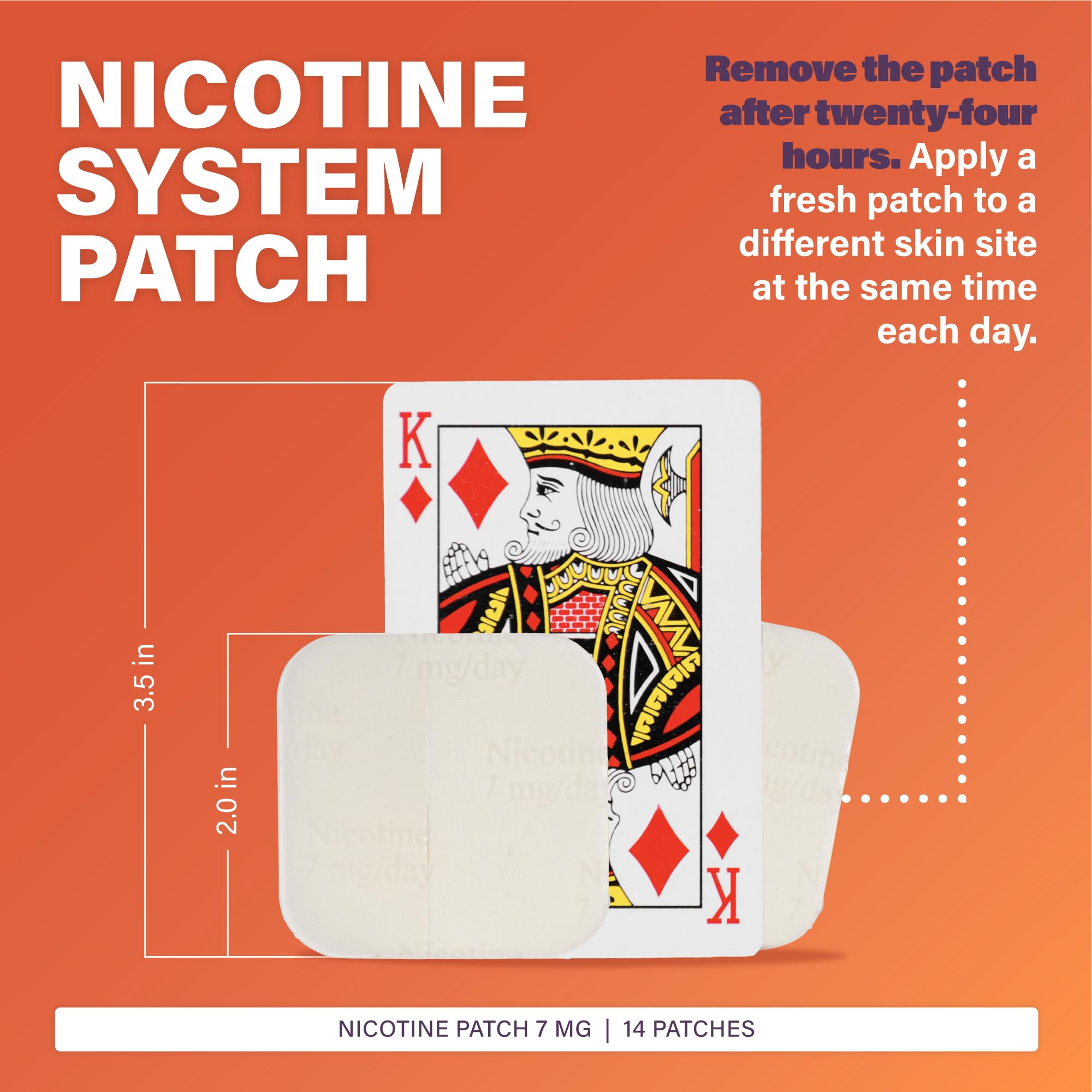 Rugby patch applied to clean skin for discreet daily use