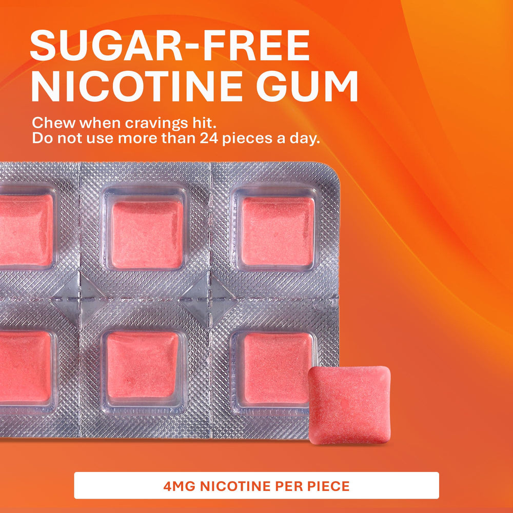 Front label of Rugby Polacrilex Cinnamon Gum highlights sugar-free formula
