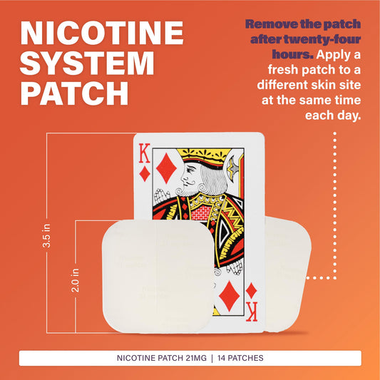 Rugby Laboratories step-one patch 21mg delivers nicotine for 24 hours